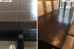 Dining-Table-Furniture-Disassembly-assembly-back-cut-in-half-turning-to-leaf-table-two-halves