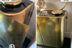 furniture-cabinet-table-credenza-laminate-metal-veneer-melamine-gold-brass-copper-install-glue-repair-